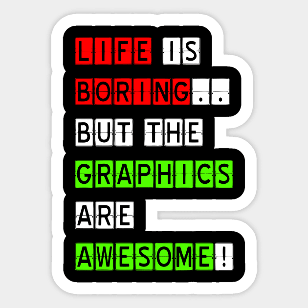 Life is boring Sticker by Imutobi